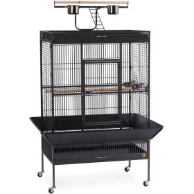 Select Wrought Iron Play Top Parrot Cage (Option: Coco Brown)